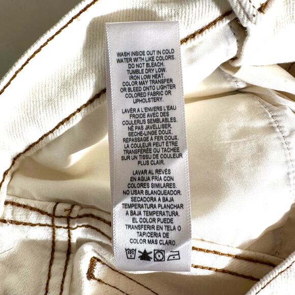 FRAME Denim New The True Straight High Rise Jean OPTTSTR728 Blanc Italy Women 27 - Picture 10 of 10